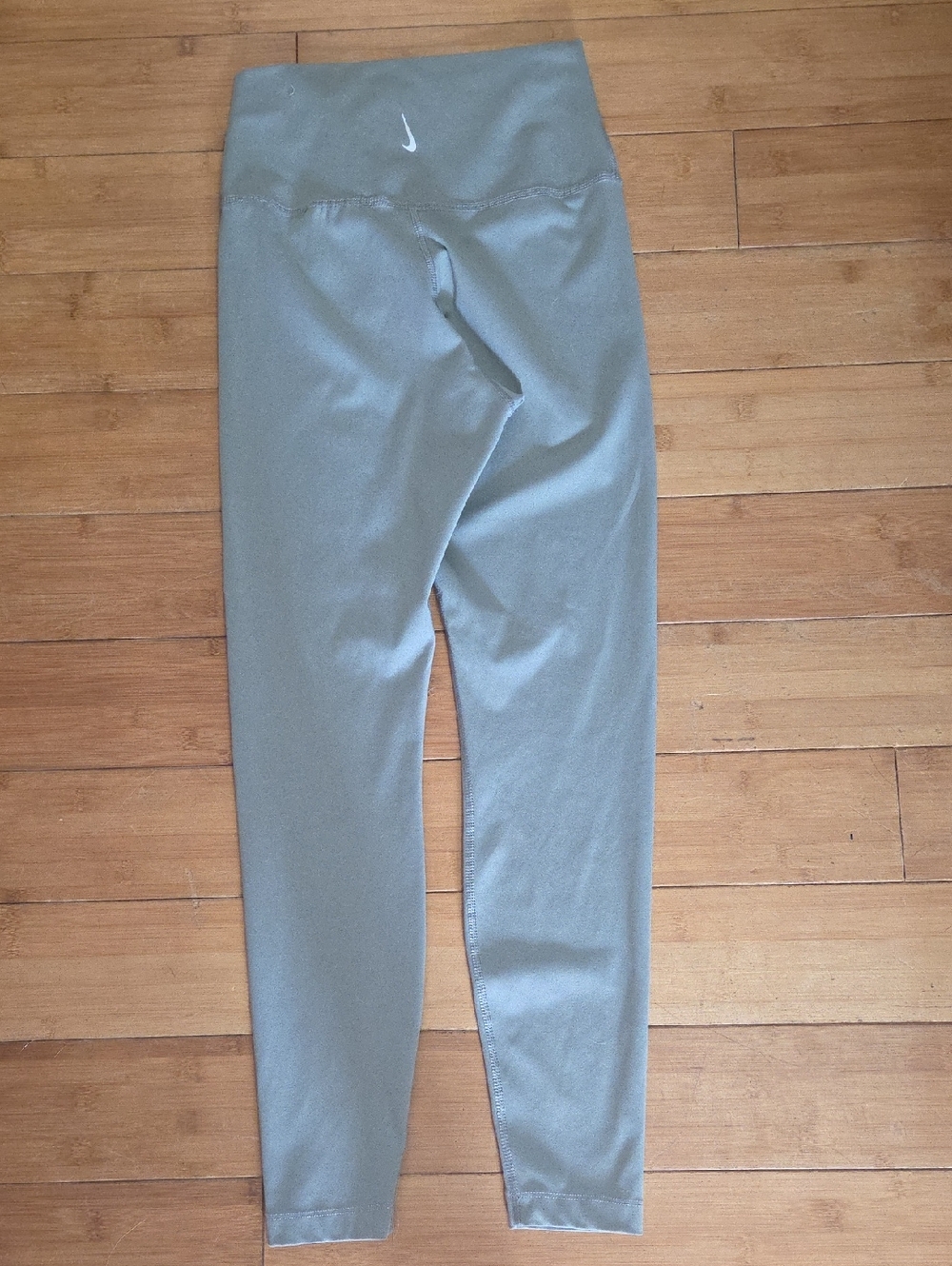 Nike Sage Green High-Waist Leggings with White Swoosh